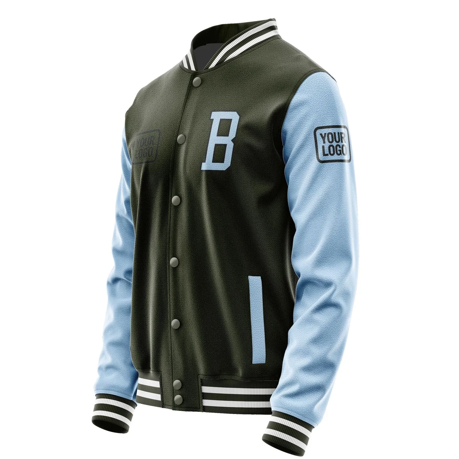 Custom Olive Light Blue Jacket sold by Tailorly product image thumbnail 3