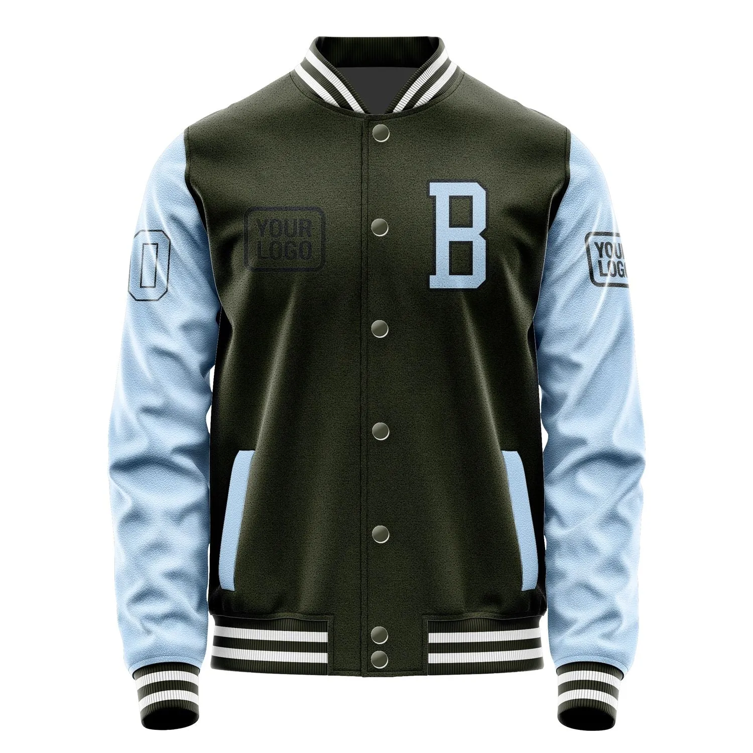 Custom Olive Light Blue Jacket sold by Tailorly product image thumbnail 2