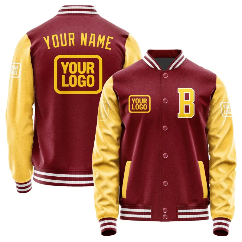 Custom Crimson Red Gold Jacket sold by Tailorly