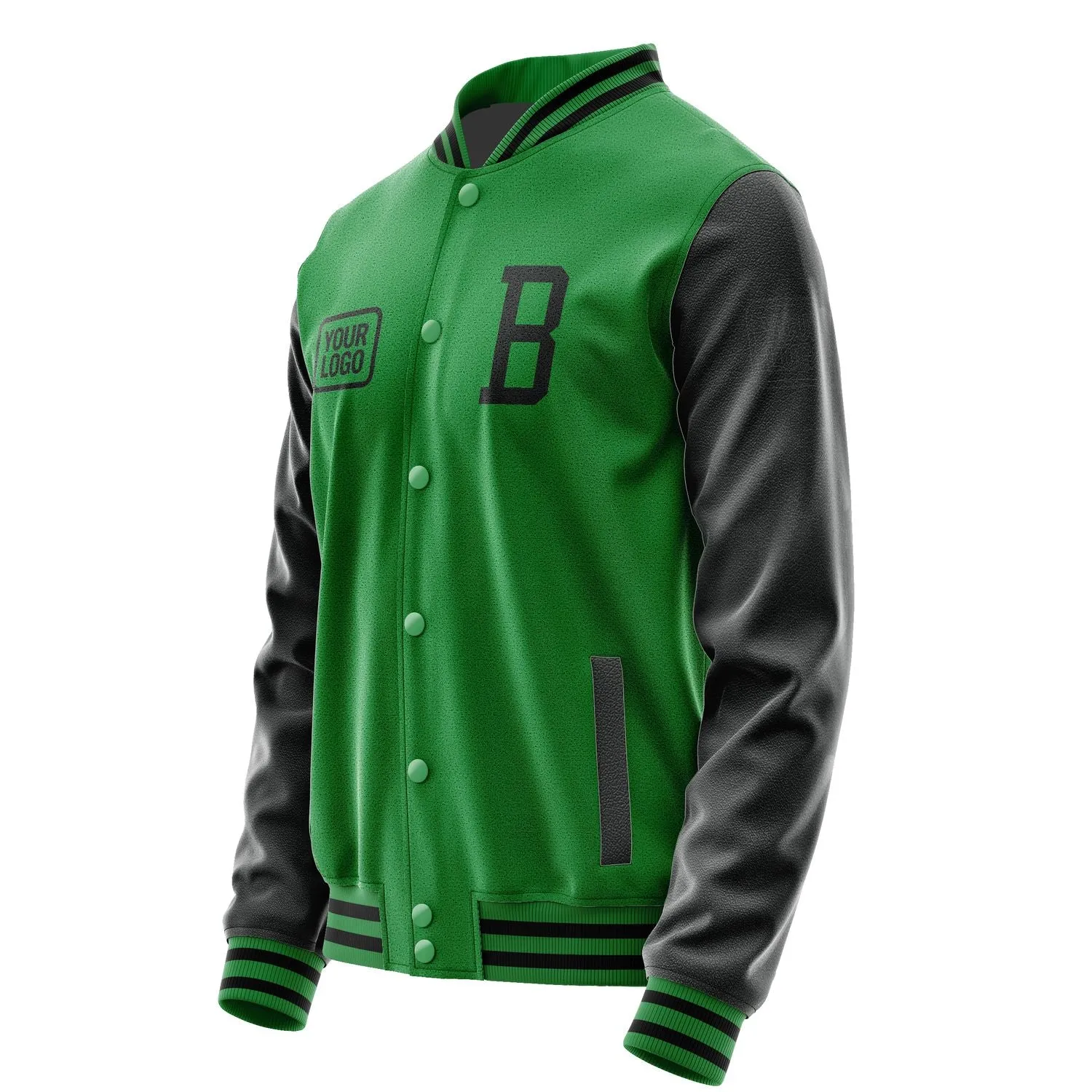 Custom Emerald Green Black Jacket sold by Tailorly product image thumbnail 3