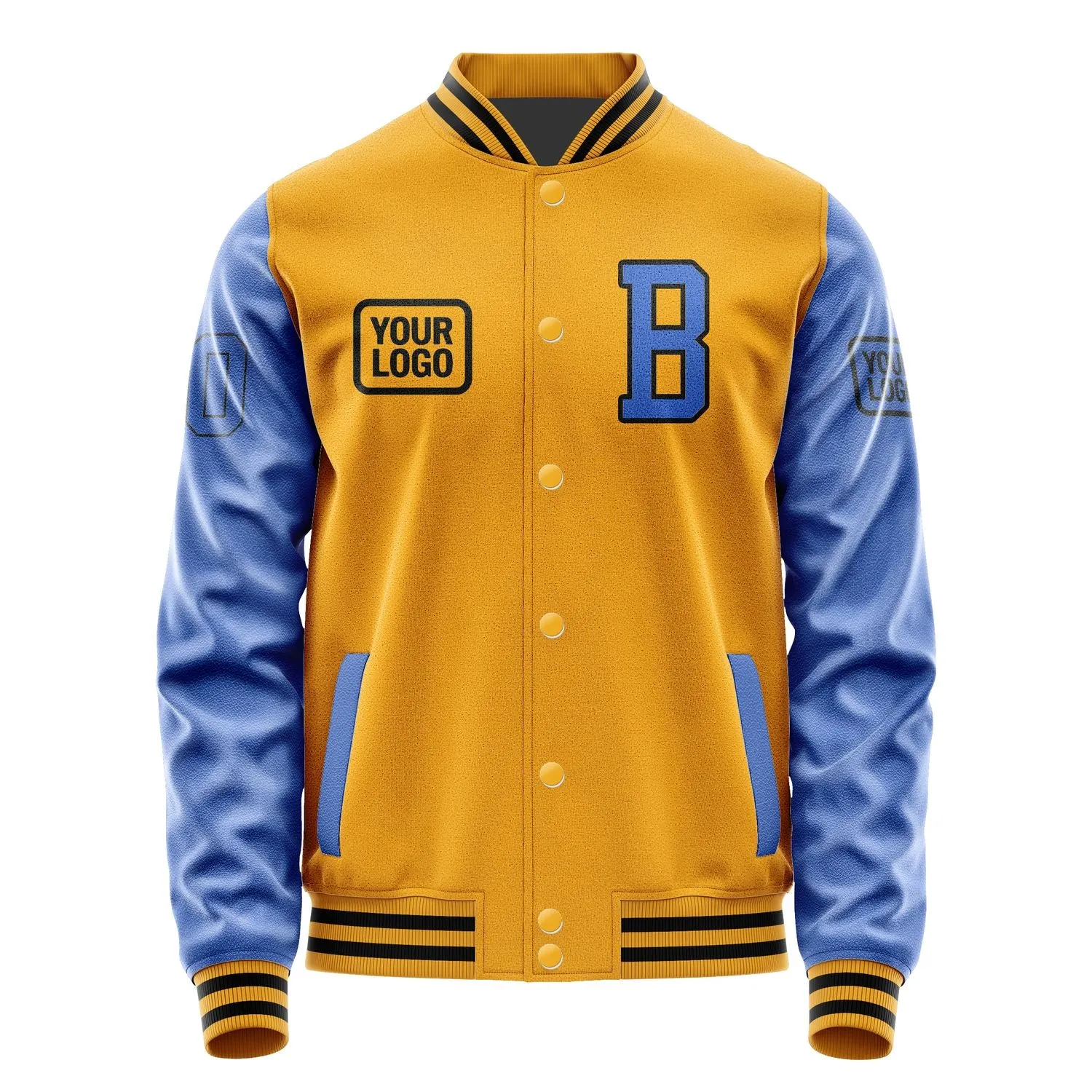 Custom Yellow Sky Blue Jacket sold by Tailorly product image thumbnail 2