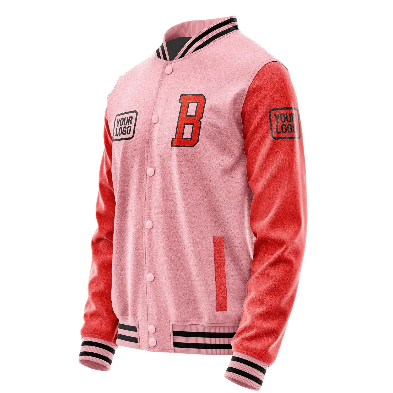 Custom Light Pink Orange Red Jacket sold by Tailorly product image thumbnail 3