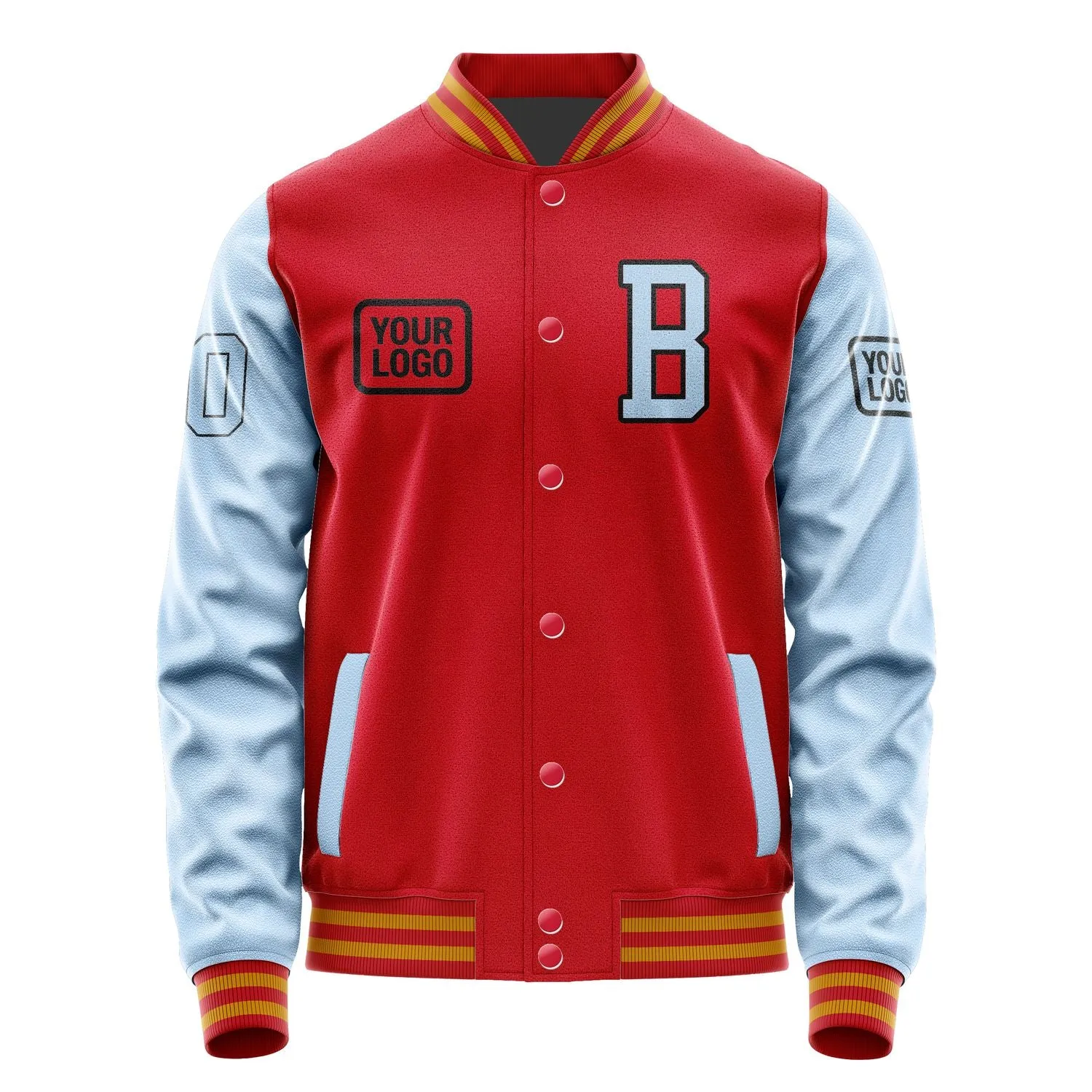 Custom Red Light Blue Jacket sold by Tailorly product image thumbnail 2
