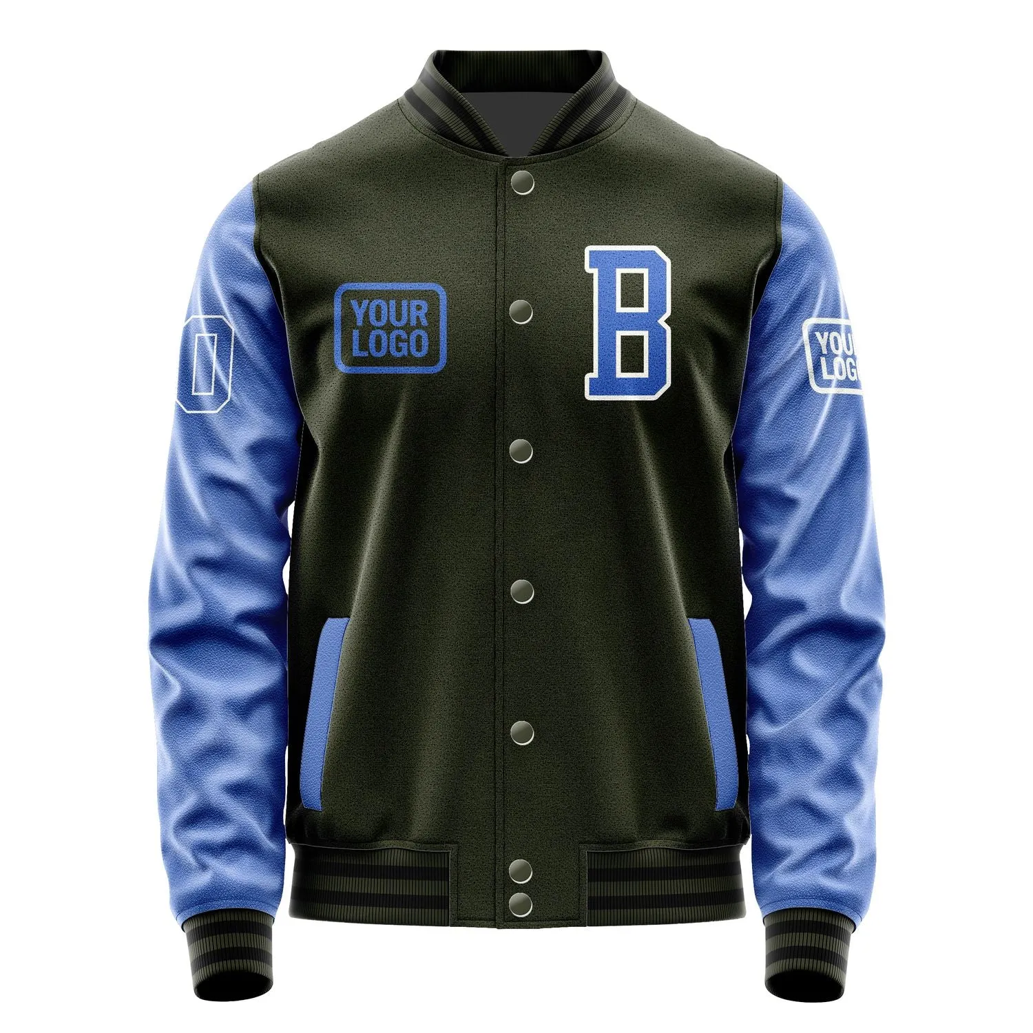 Custom Olive Sky Blue Jacket sold by Tailorly product image thumbnail 2