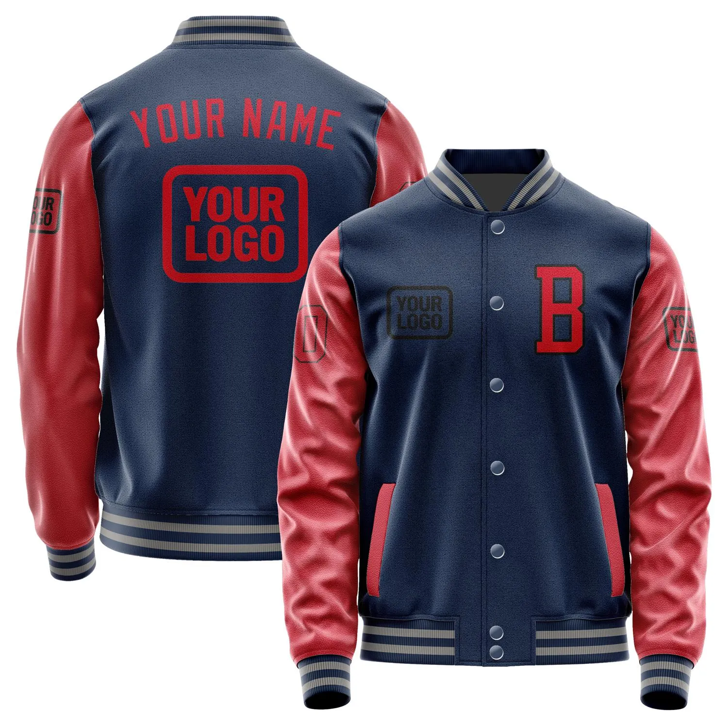 Custom Blue Red Jacket sold by Tailorly