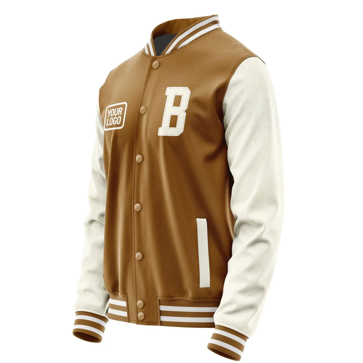Custom Khaki Cream Jacket sold by Tailorly product image thumbnail 3