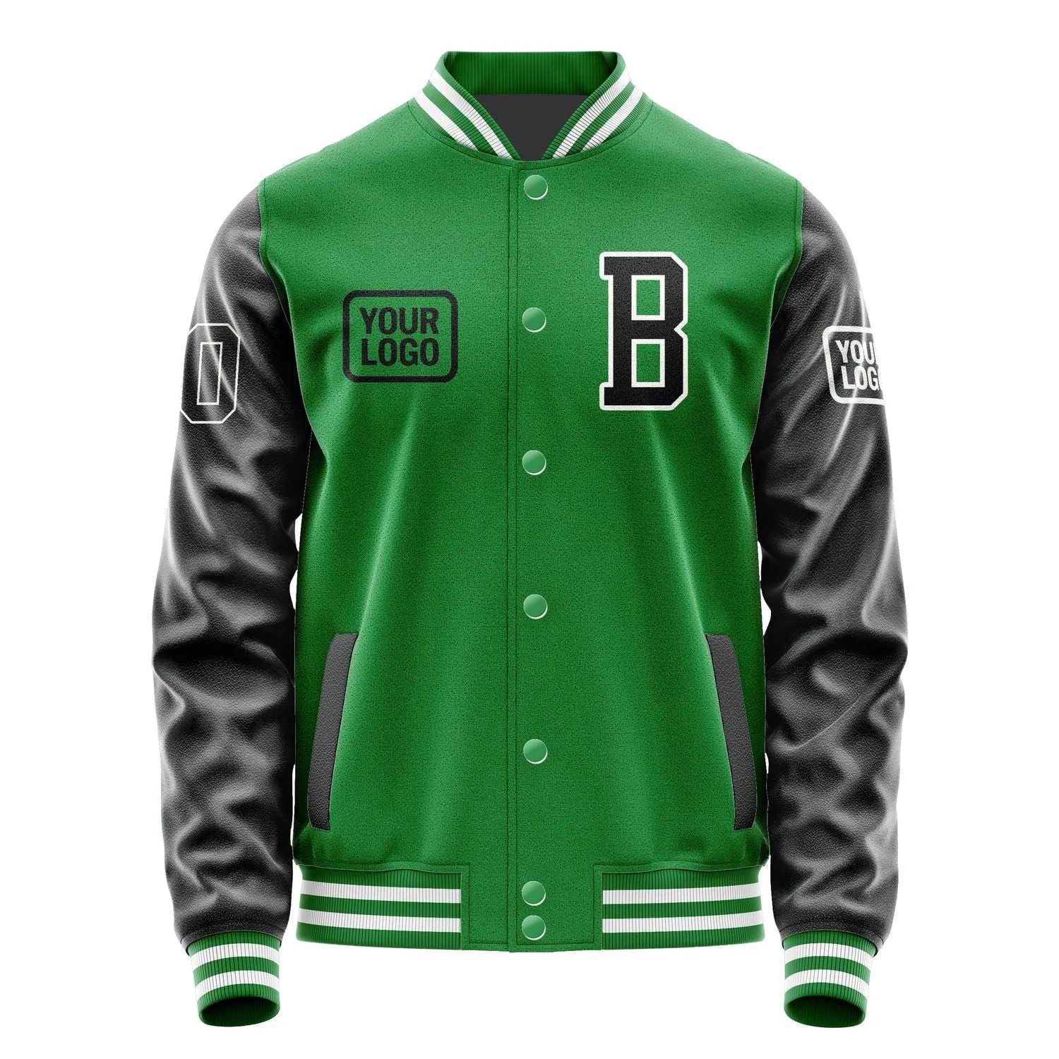Custom Emerald Green Black Jacket sold by Tailorly product image thumbnail 2