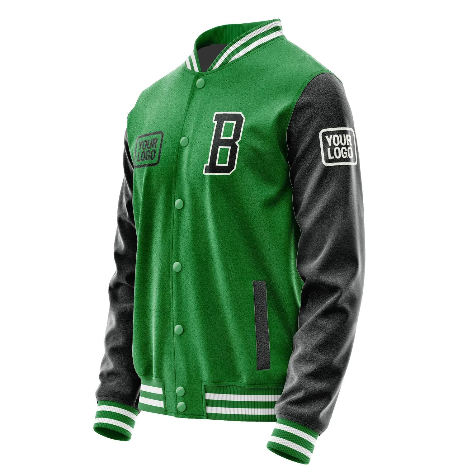 Custom Emerald Green Black Jacket sold by Tailorly product image thumbnail 3