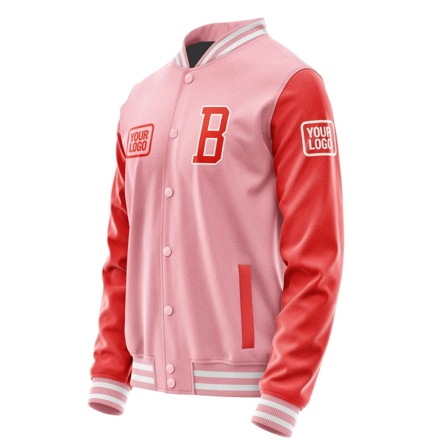 Custom Light Pink Orange Red Jacket sold by Tailorly product image thumbnail 3