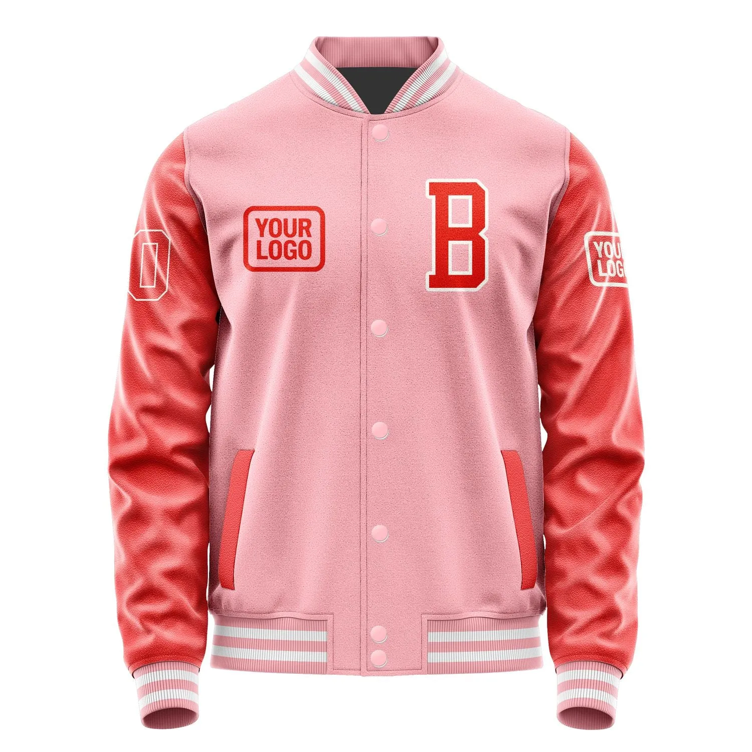 Custom Light Pink Orange Red Jacket sold by Tailorly product image thumbnail 2