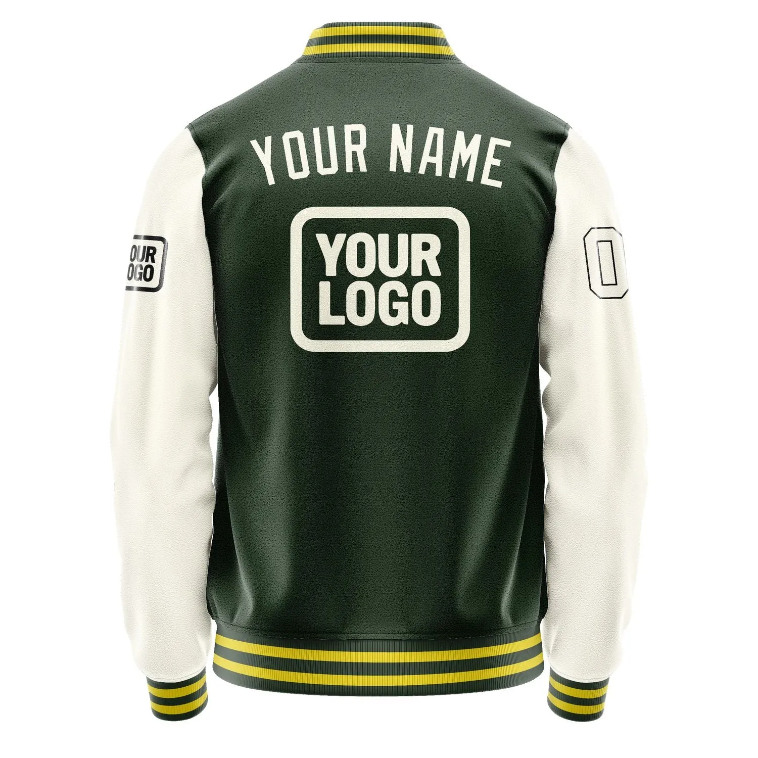 Custom Dark Green Cream Jacket sold by Tailorly product image thumbnail 4