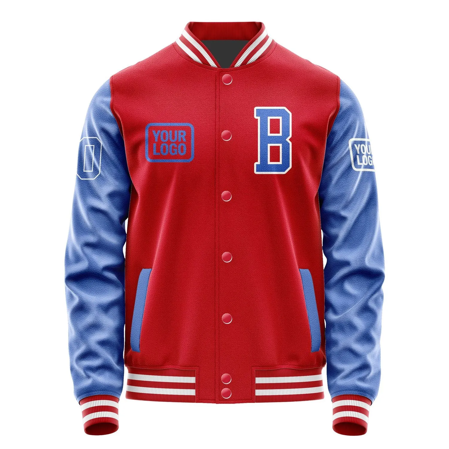 Custom Red Sky Blue Jacket sold by Tailorly product image thumbnail 2