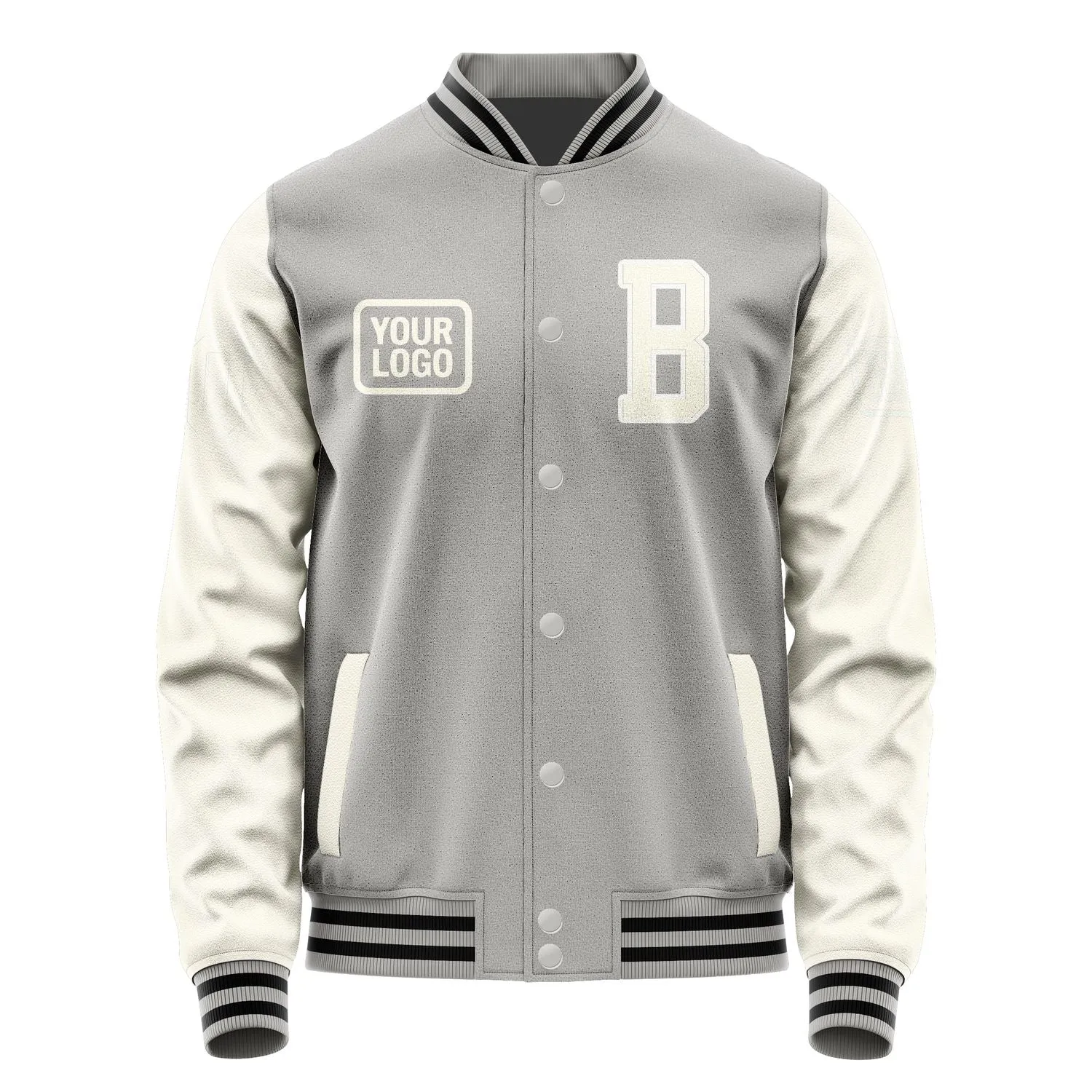 Custom Gray Cream Jacket sold by Tailorly product image thumbnail 2