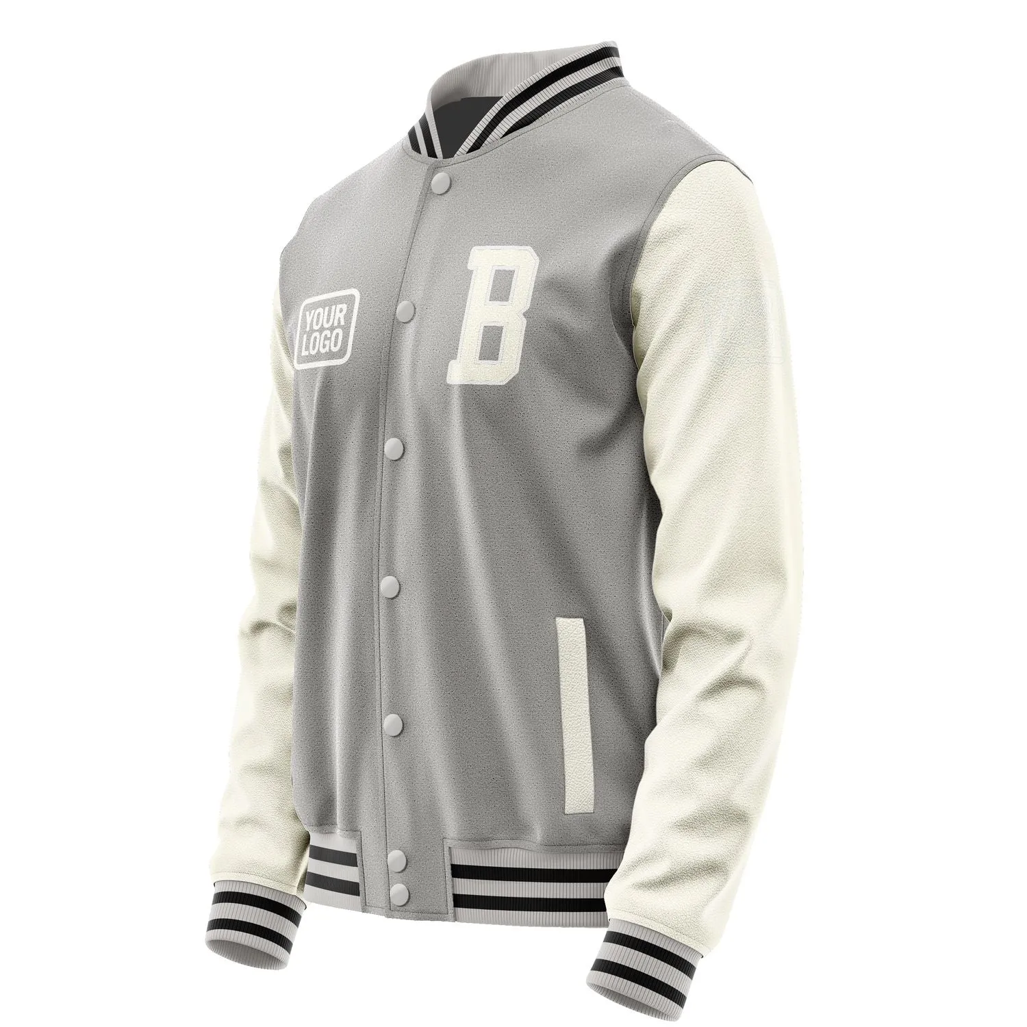 Custom Gray Cream Jacket sold by Tailorly product image thumbnail 3