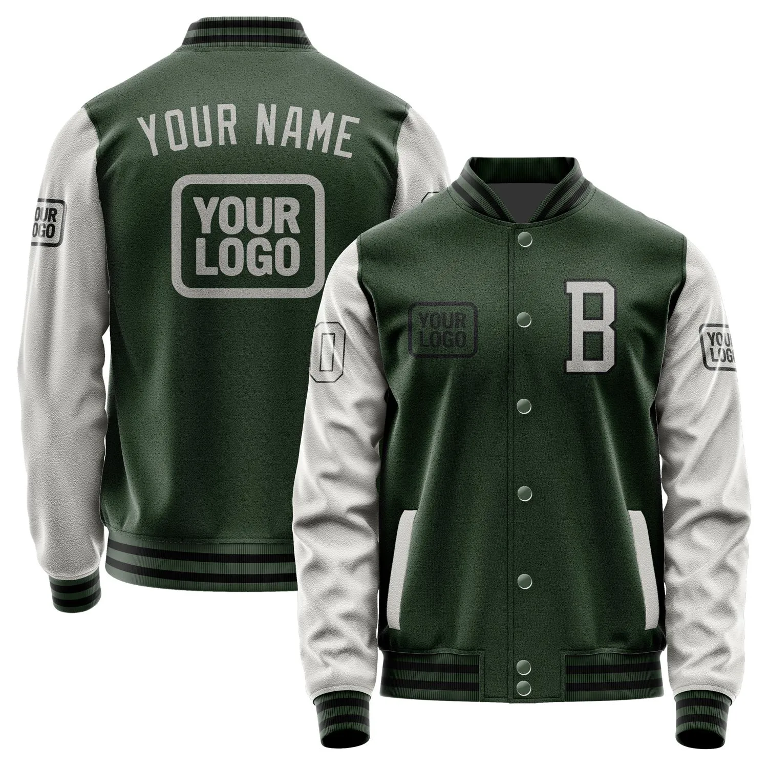 Custom Dark Green Gray Jacket sold by Tailorly