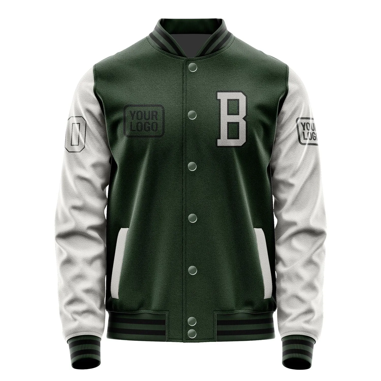 Custom Dark Green Gray Jacket sold by Tailorly product image thumbnail 2