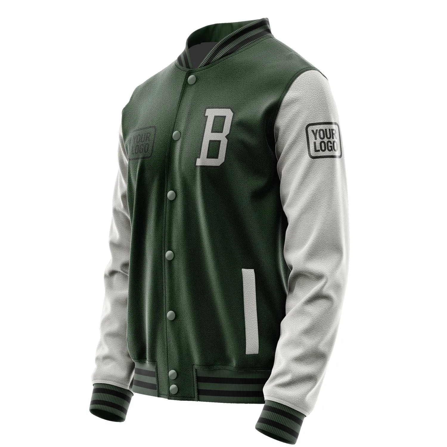 Custom Dark Green Gray Jacket sold by Tailorly product image thumbnail 3