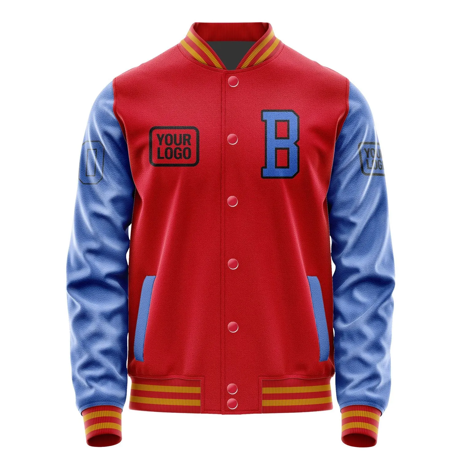 Custom Red Sky Blue Jacket sold by Tailorly product image thumbnail 2