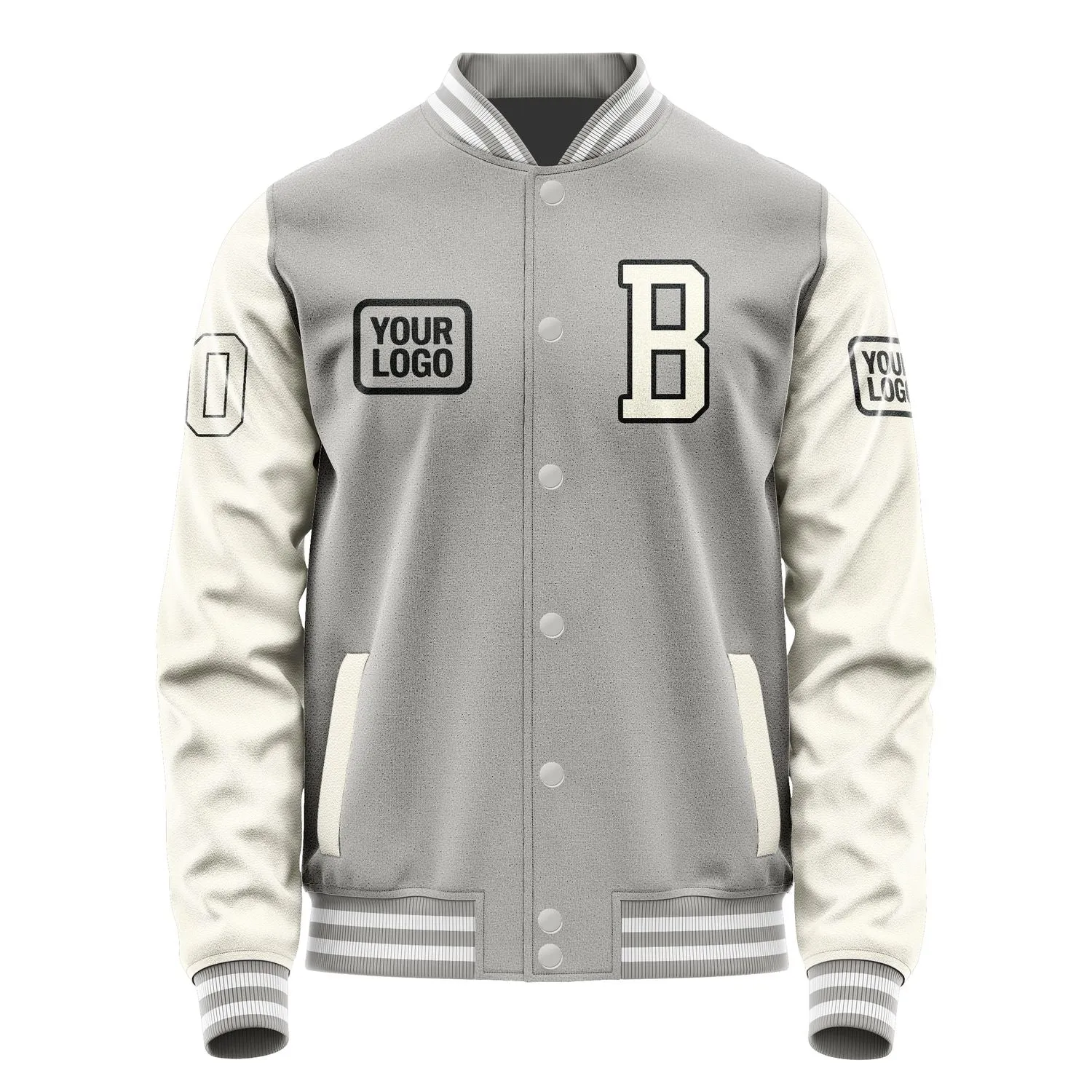 Custom Gray Cream Jacket sold by Tailorly product image thumbnail 2