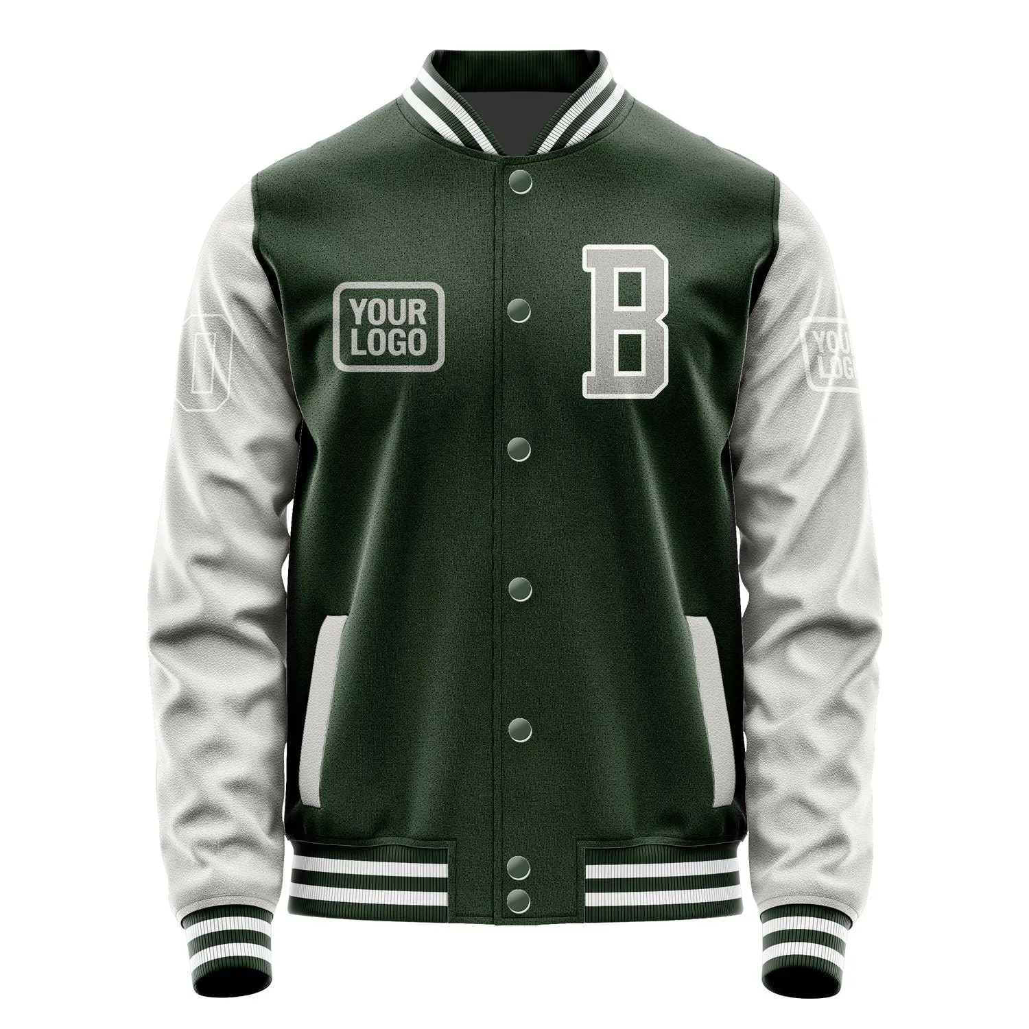 Custom Dark Green Gray Jacket sold by Tailorly product image thumbnail 2