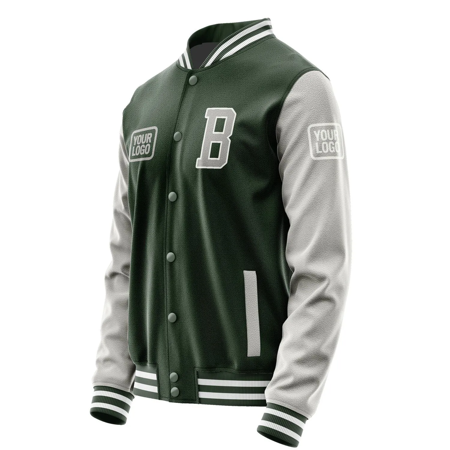 Custom Dark Green Gray Jacket sold by Tailorly product image thumbnail 3