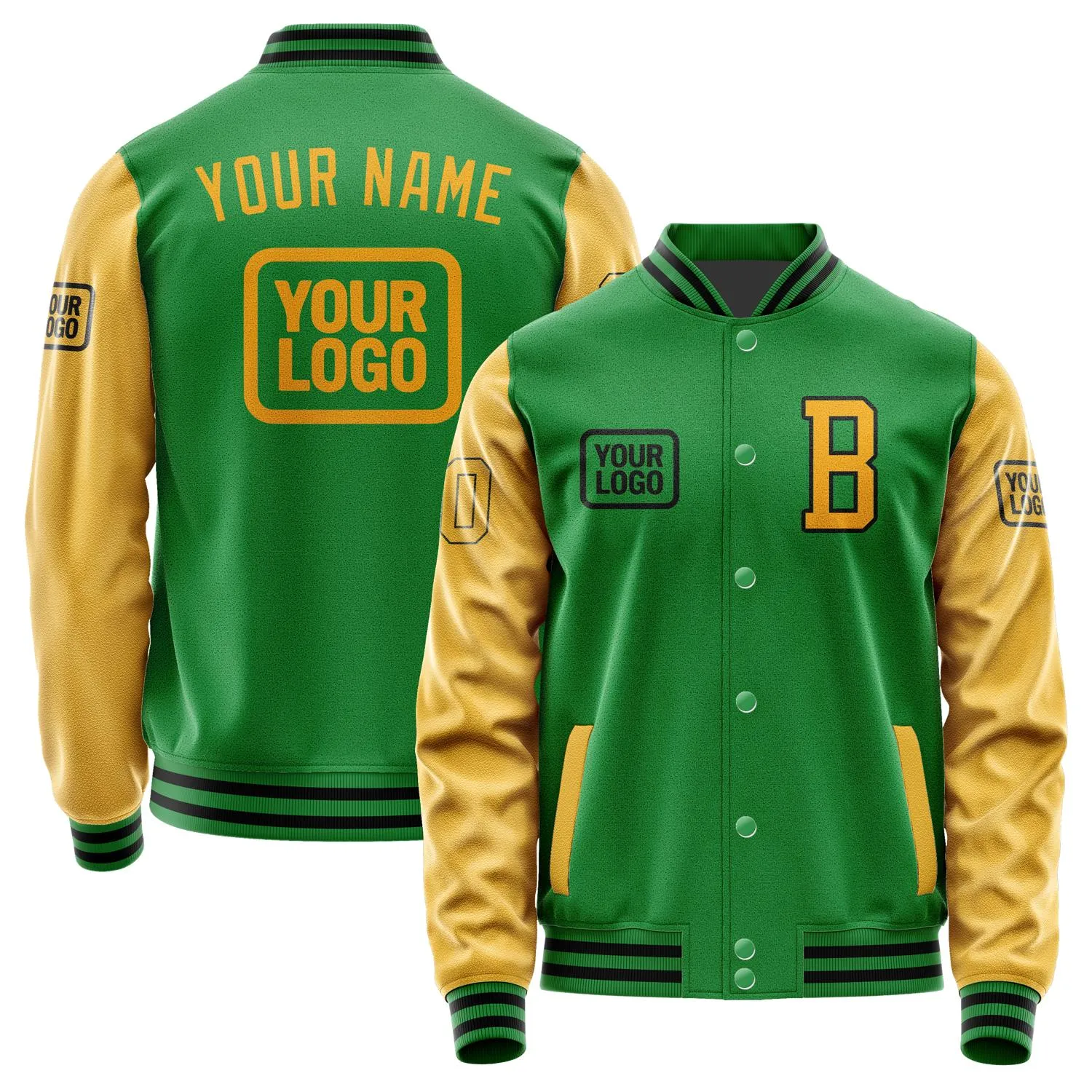 Custom Emerald Green Yellow Jacket sold by Tailorly