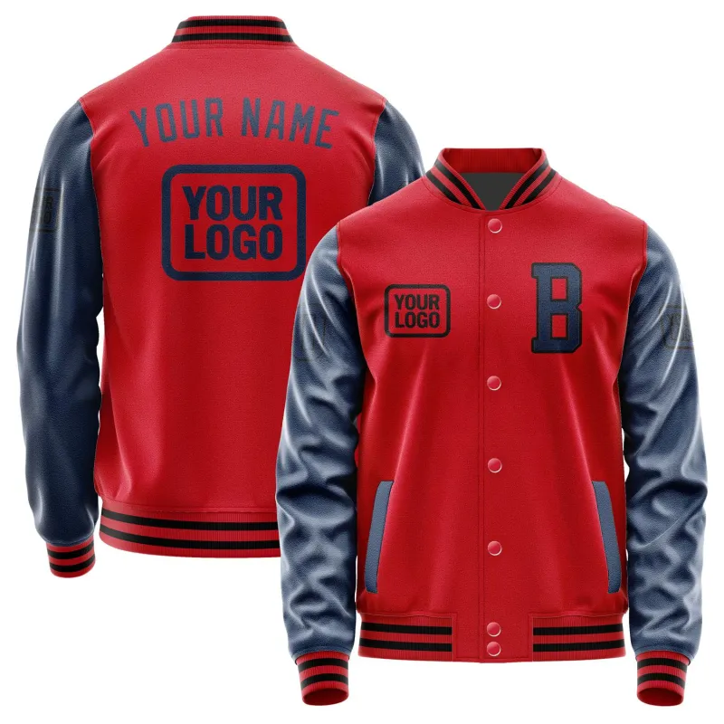 Custom Red Blue Jacket sold by Tailorly