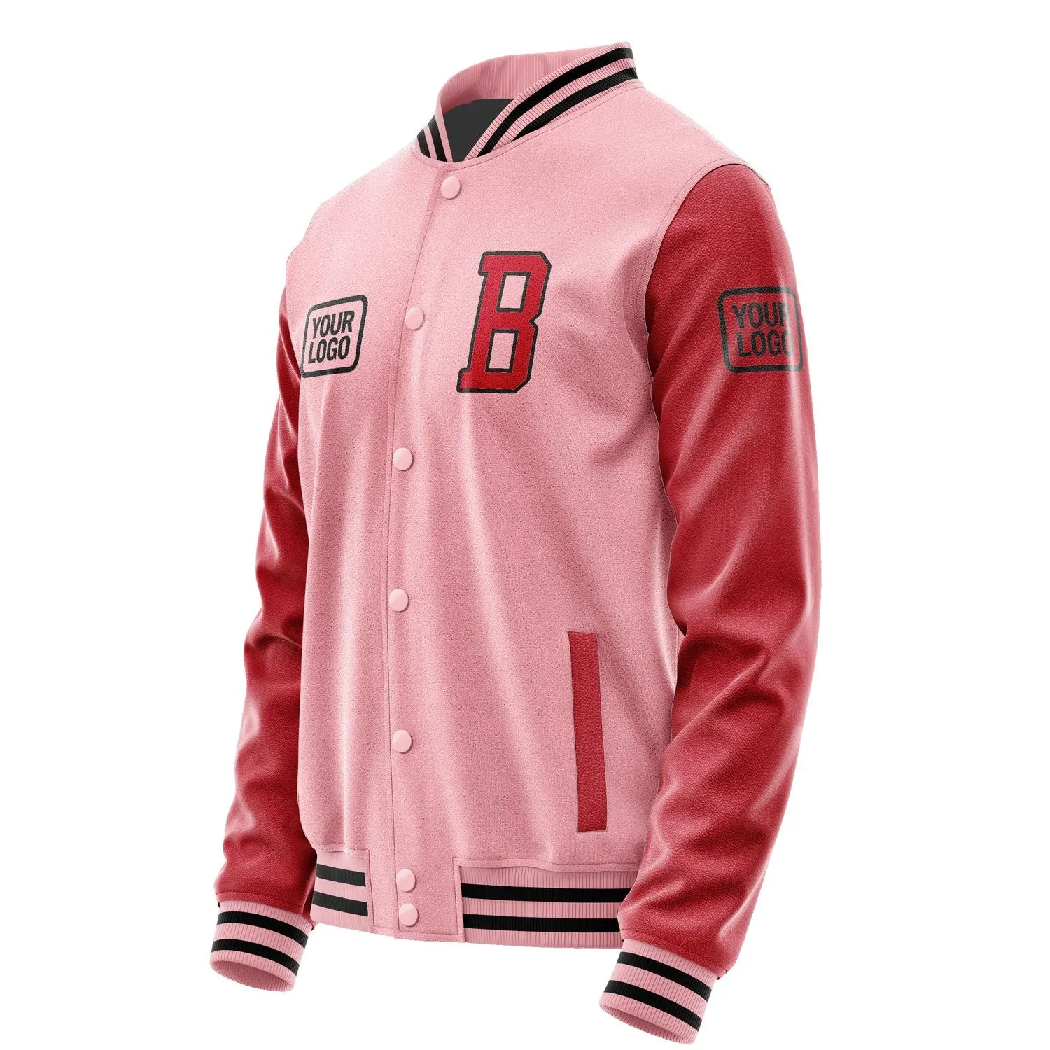 Custom Light Pink Red Jacket sold by Tailorly product image thumbnail 3