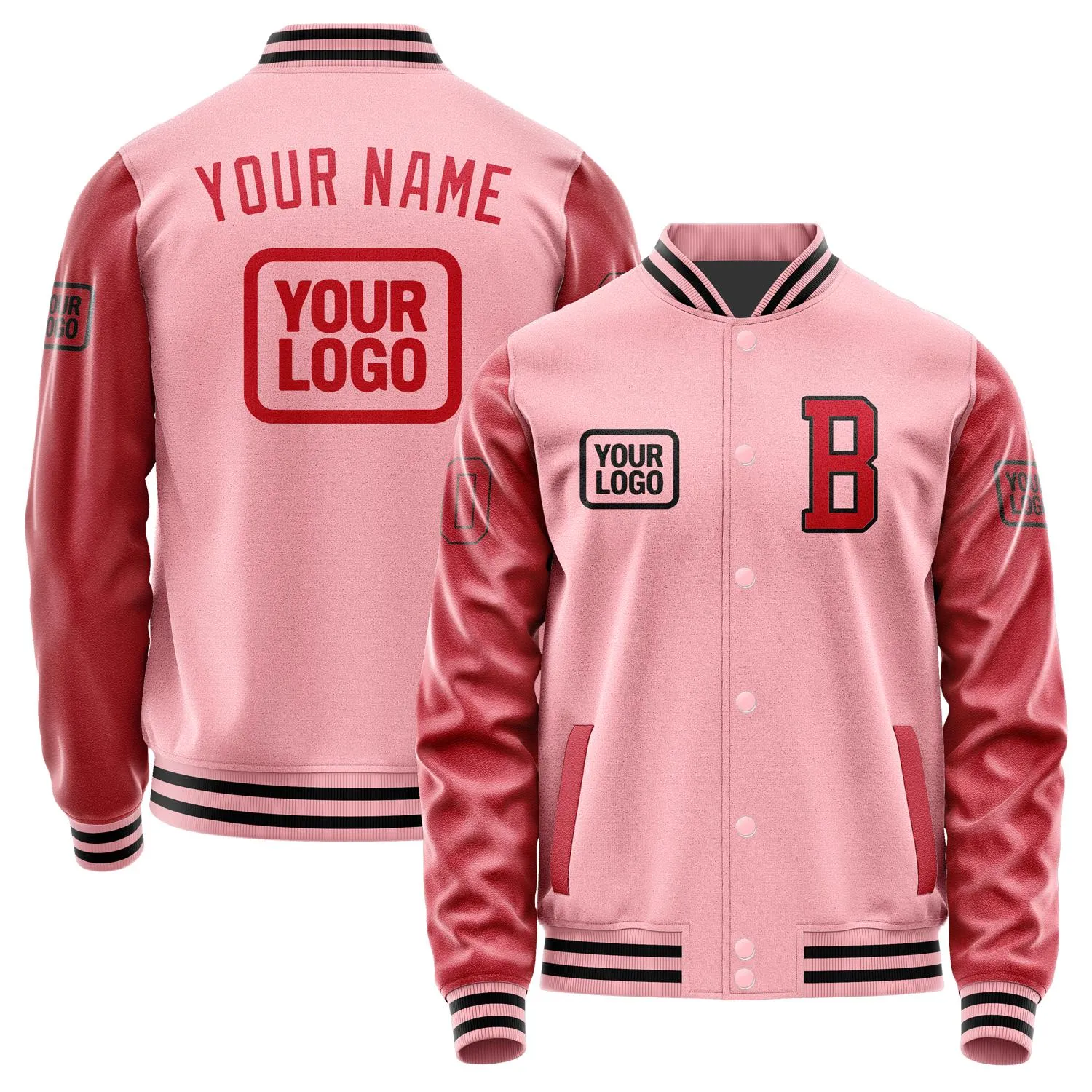 Custom Light Pink Red Jacket sold by Tailorly
