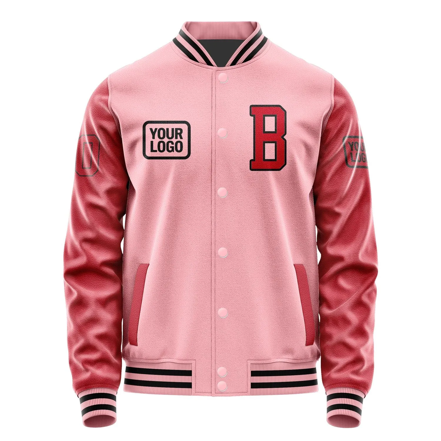 Custom Light Pink Red Jacket sold by Tailorly product image thumbnail 2