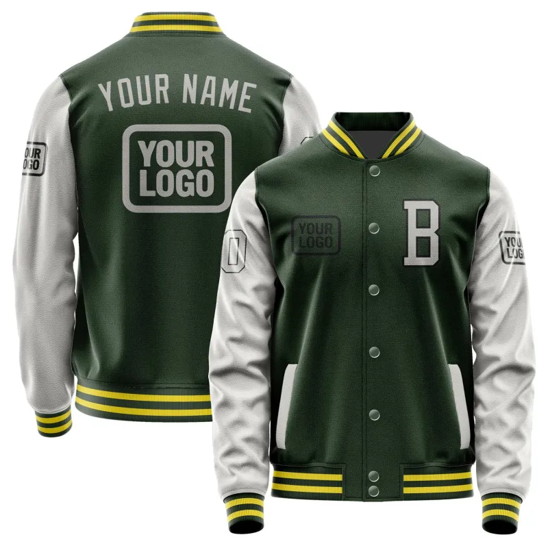 Custom Dark Green Gray Jacket sold by Tailorly