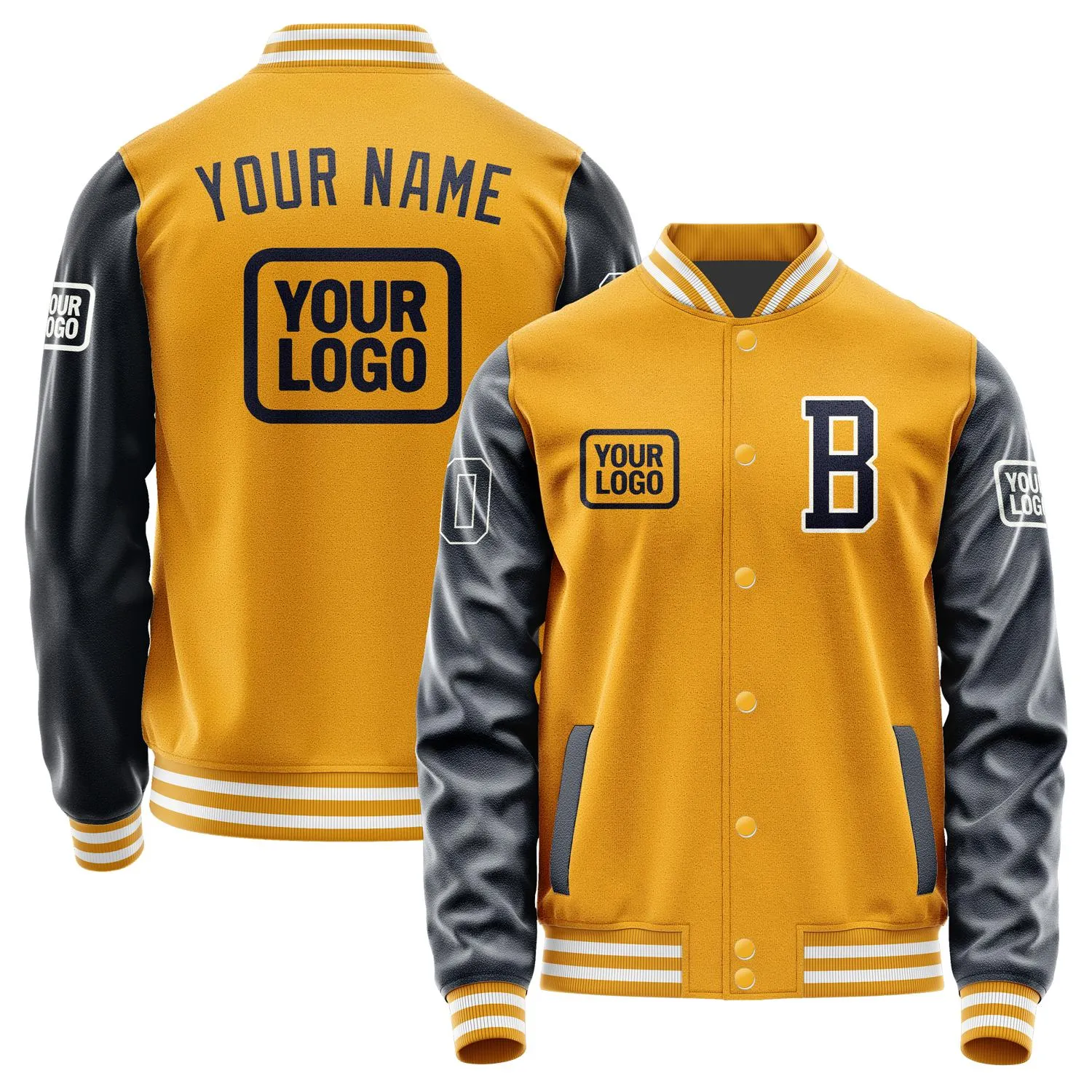 Custom Yellow Navy Jacket sold by Tailorly