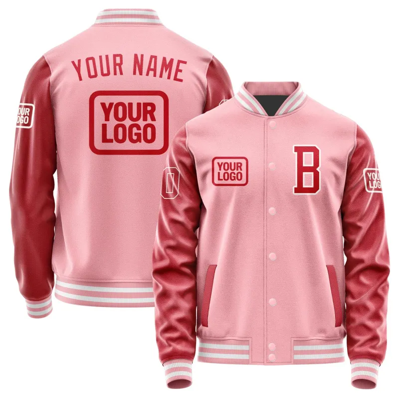 Custom Light Pink Red Jacket sold by Tailorly