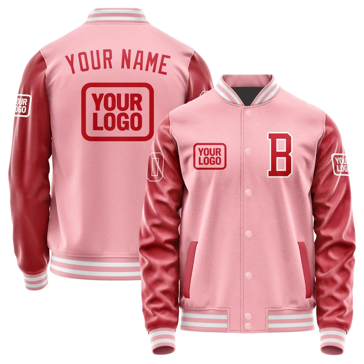 Custom Light Pink Red Jacket sold by Tailorly