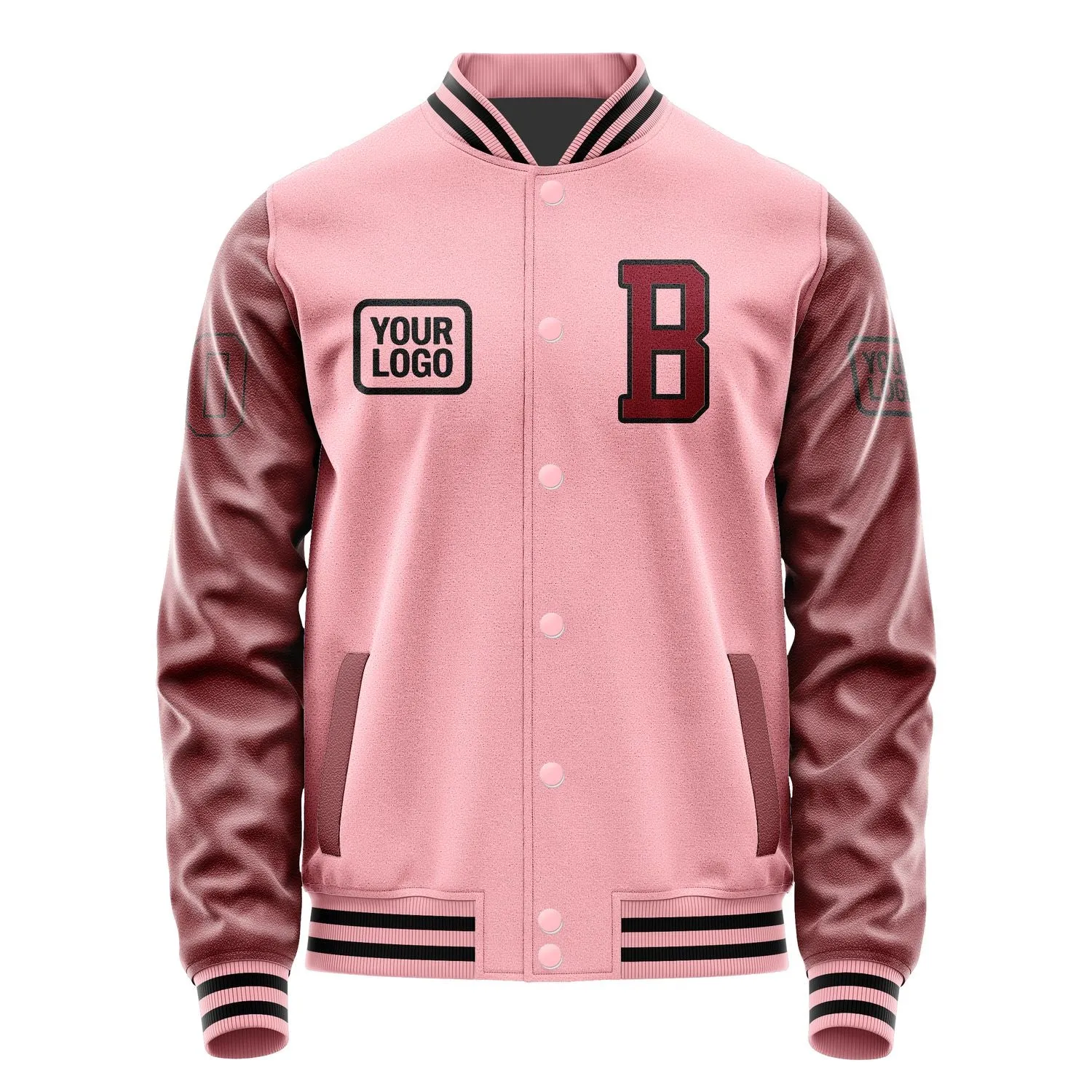 Custom Light Pink Crimson Red Jacket sold by Tailorly product image thumbnail 2