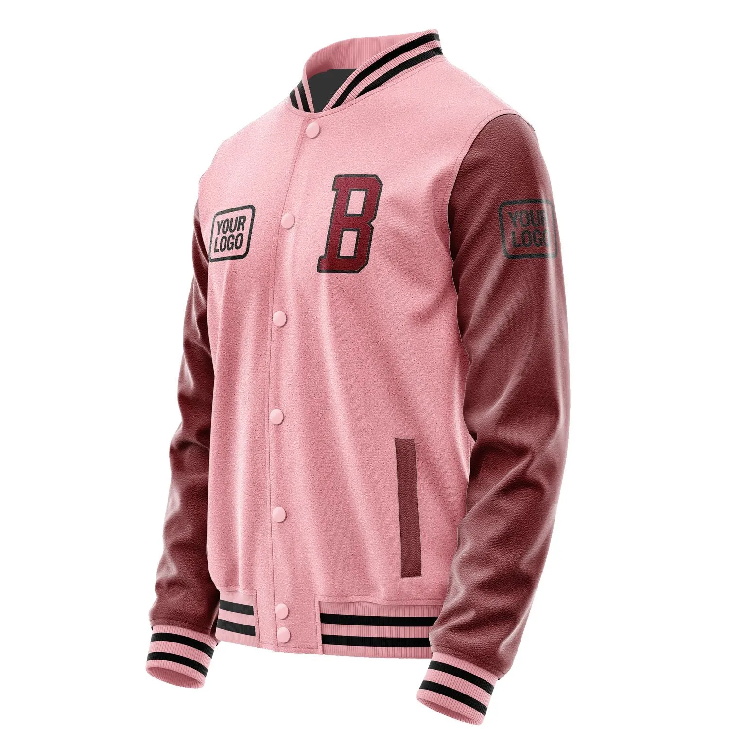 Custom Light Pink Crimson Red Jacket sold by Tailorly product image thumbnail 3