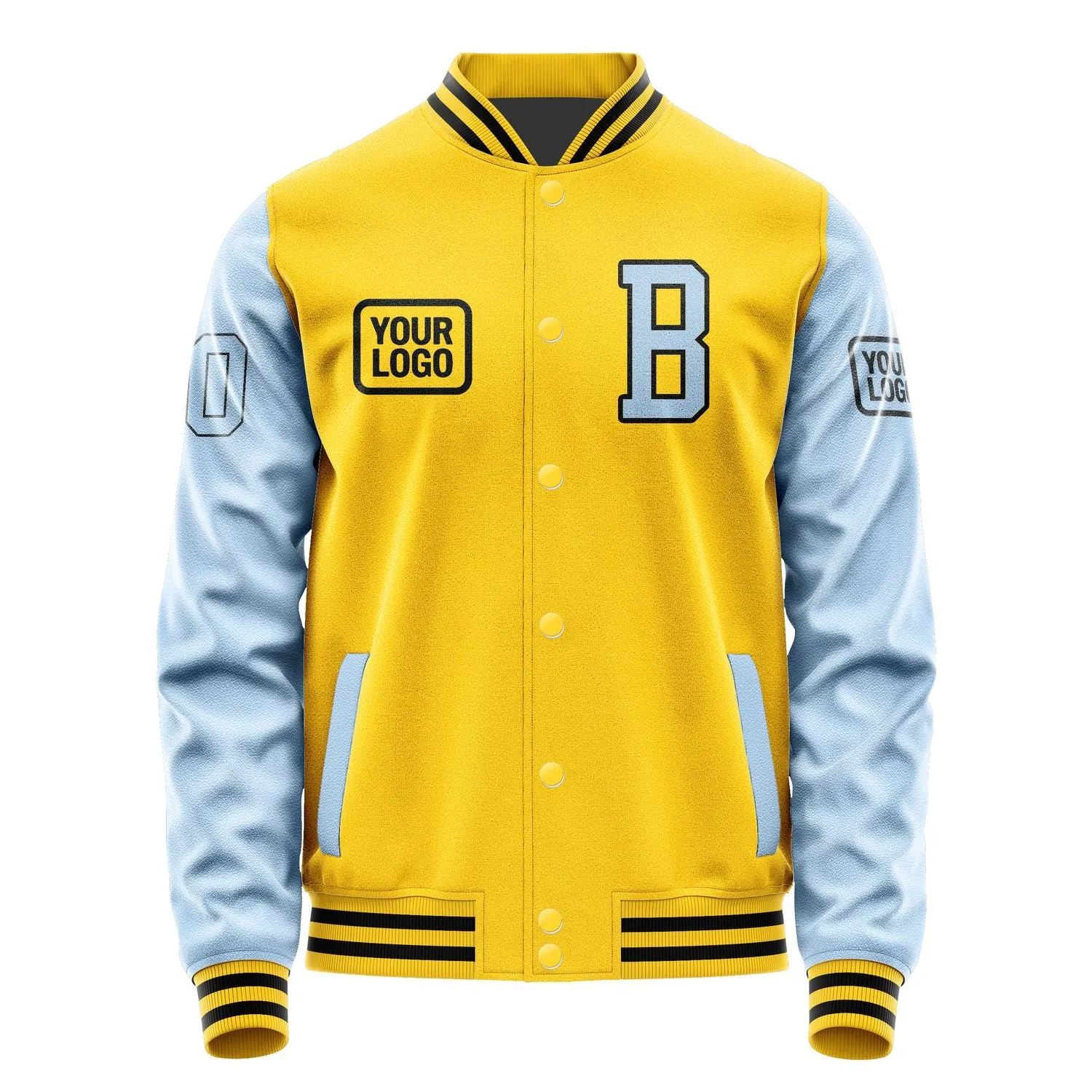 Custom Gold Light Blue Jacket sold by Tailorly product image thumbnail 2
