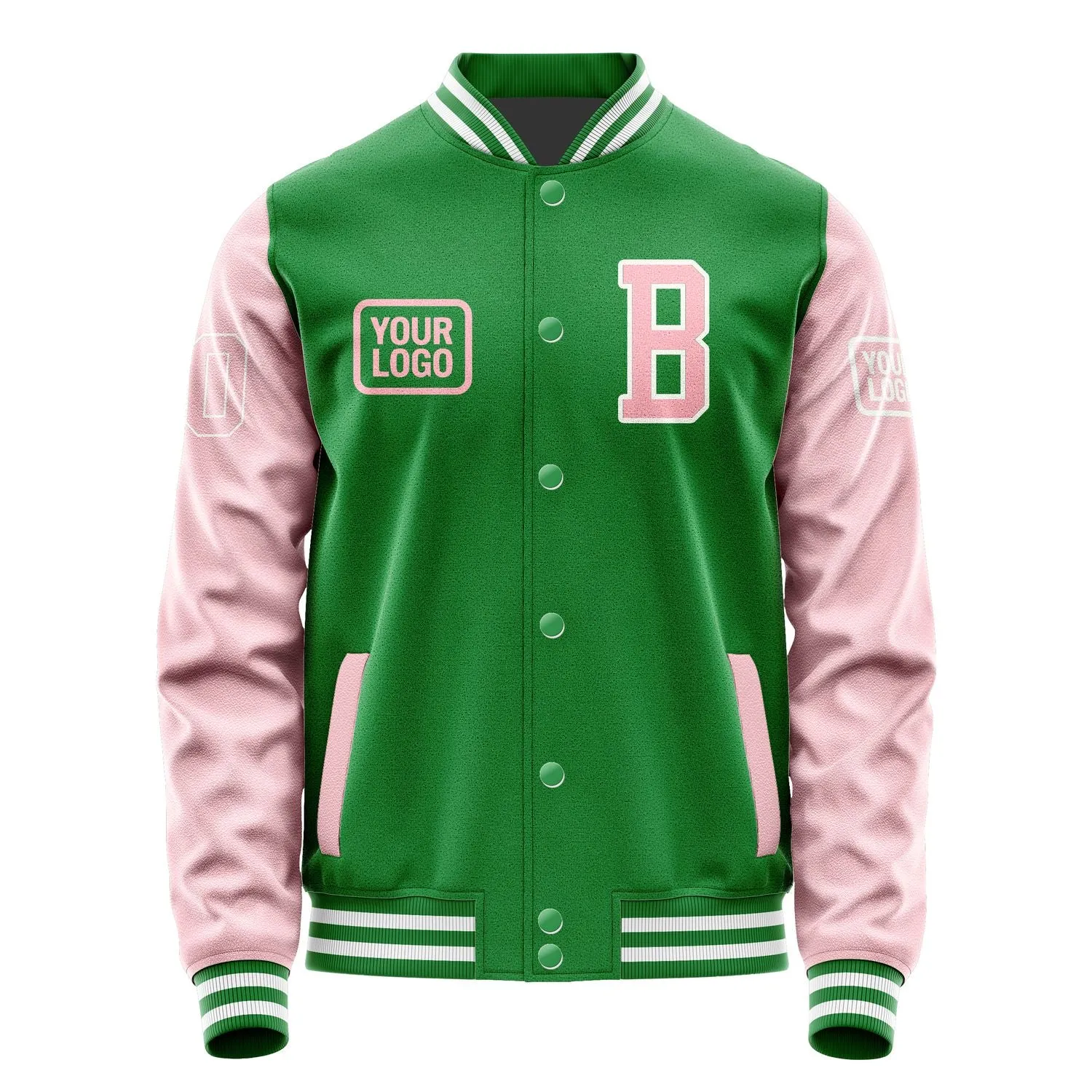 Custom Emerald Green Light Pink Jacket sold by Tailorly product image thumbnail 2