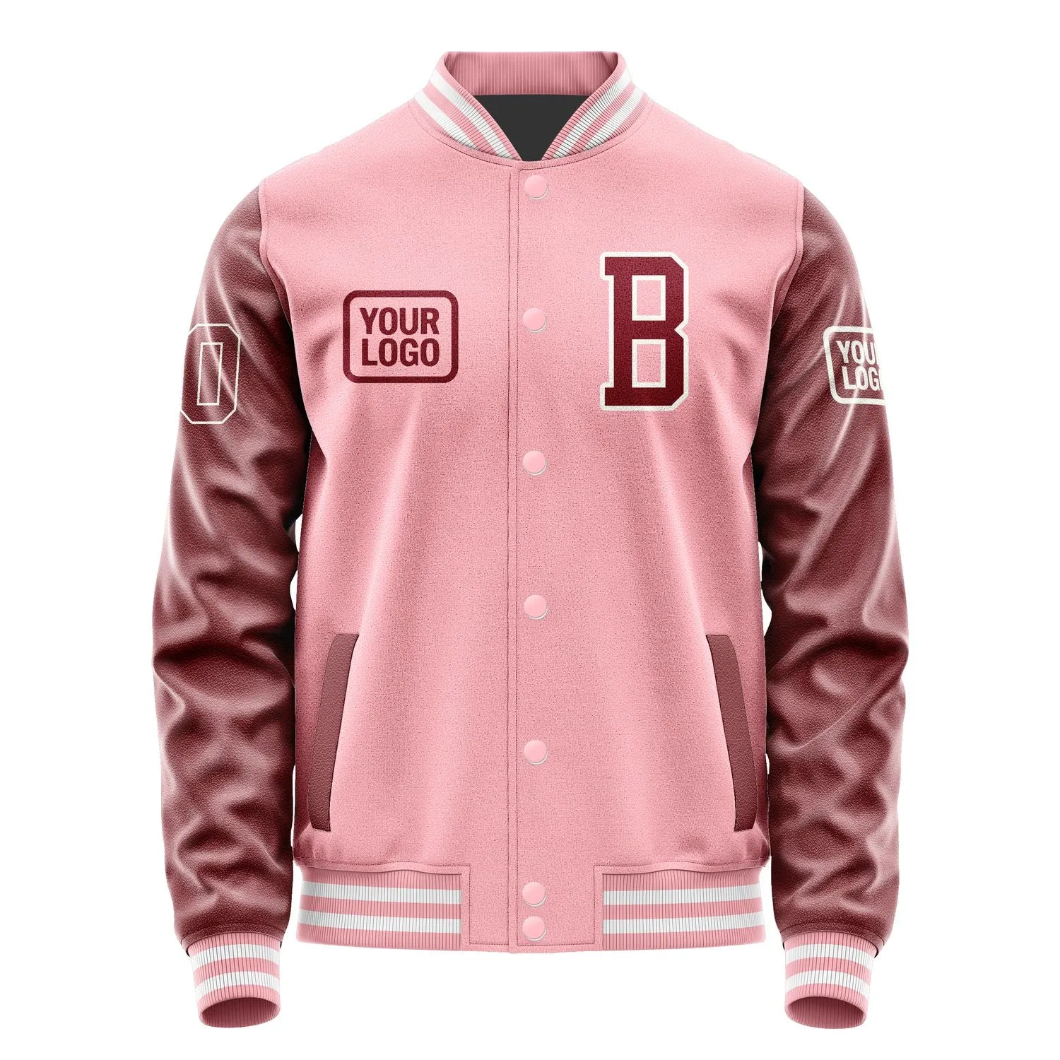 Custom Light Pink Crimson Red Jacket sold by Tailorly product image thumbnail 2
