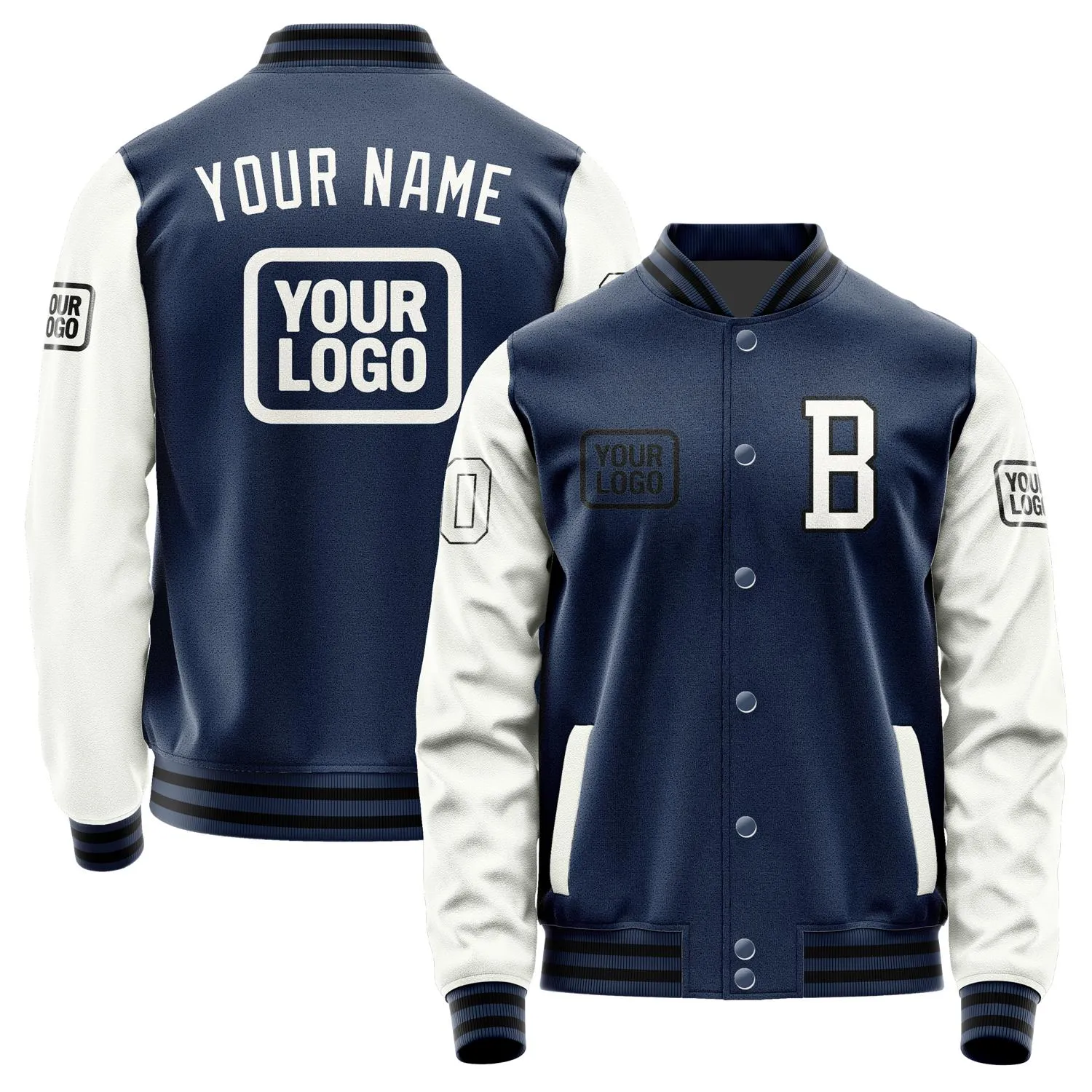 Custom Blue White Jacket sold by Tailorly