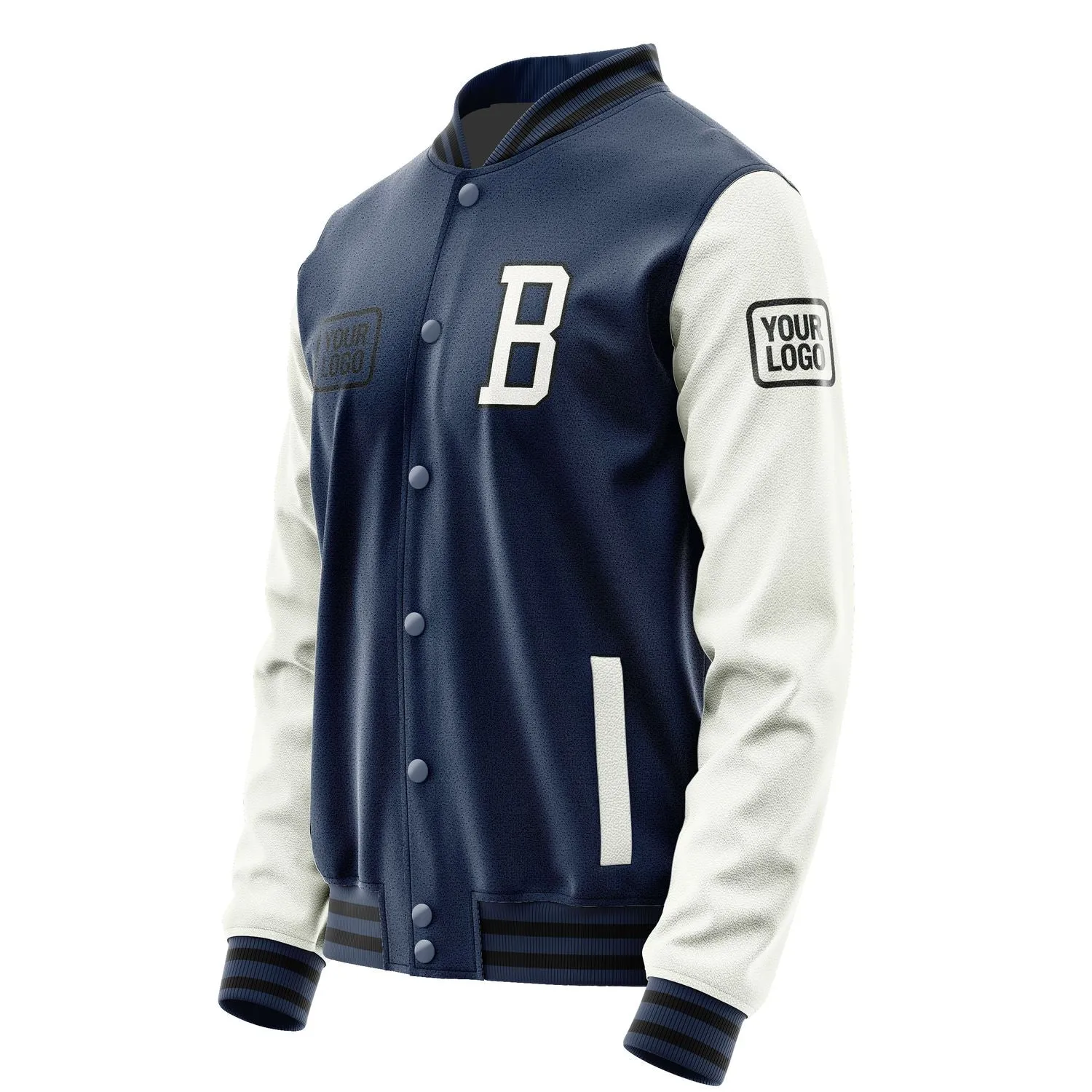 Custom Blue White Jacket sold by Tailorly product image thumbnail 3