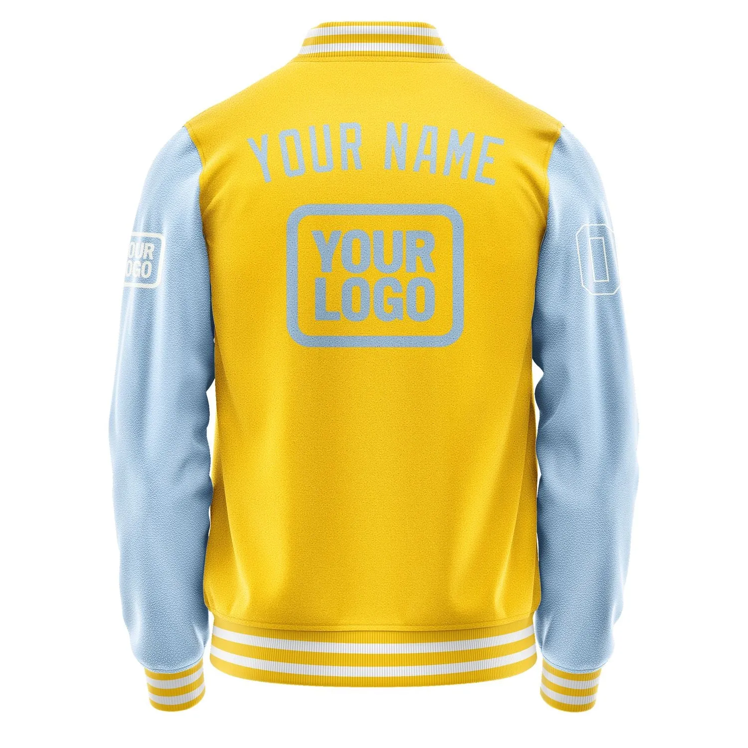 Custom Gold Light Blue Jacket sold by Tailorly product image thumbnail 4