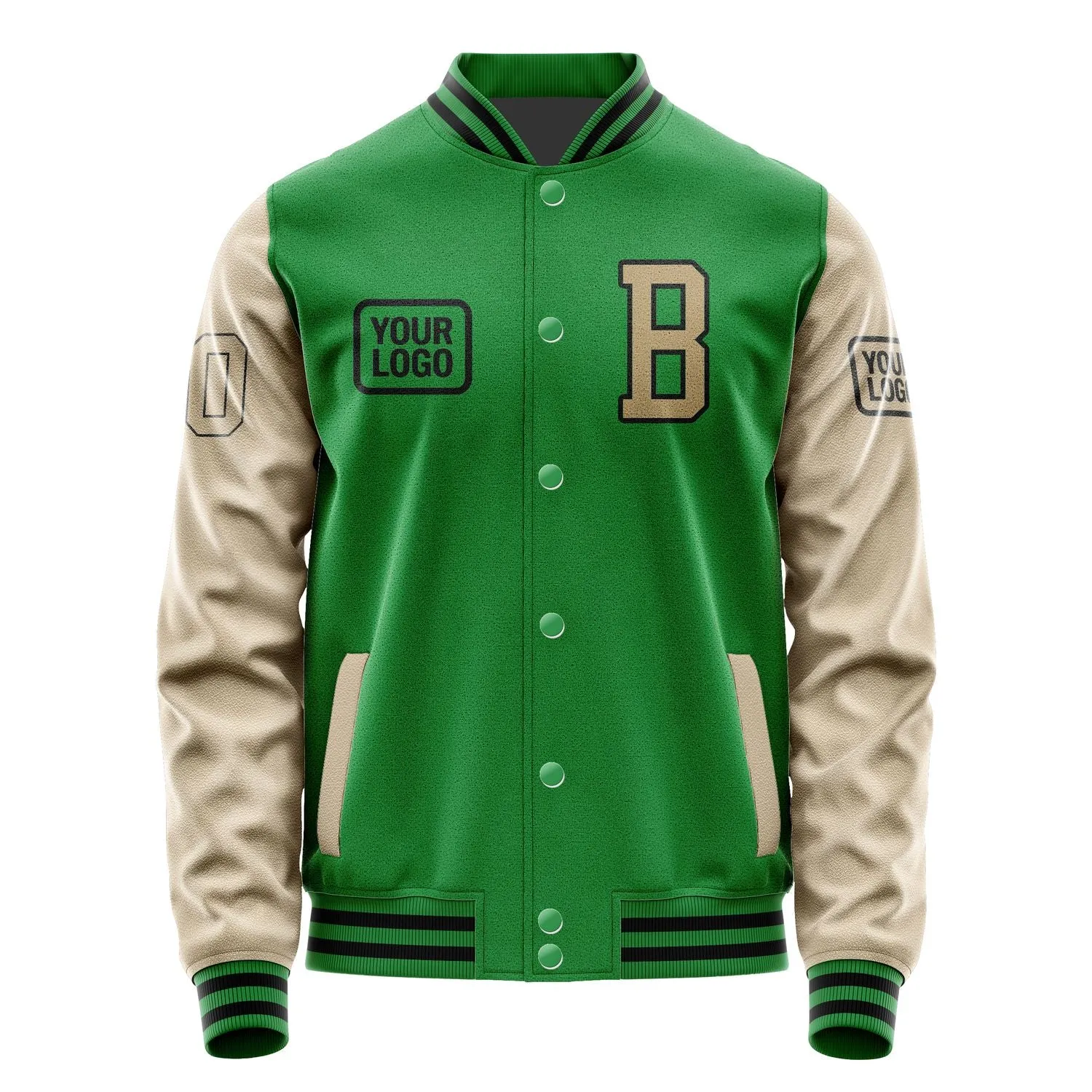 Custom Emerald Green Light Khaki Jacket sold by Tailorly product image thumbnail 2