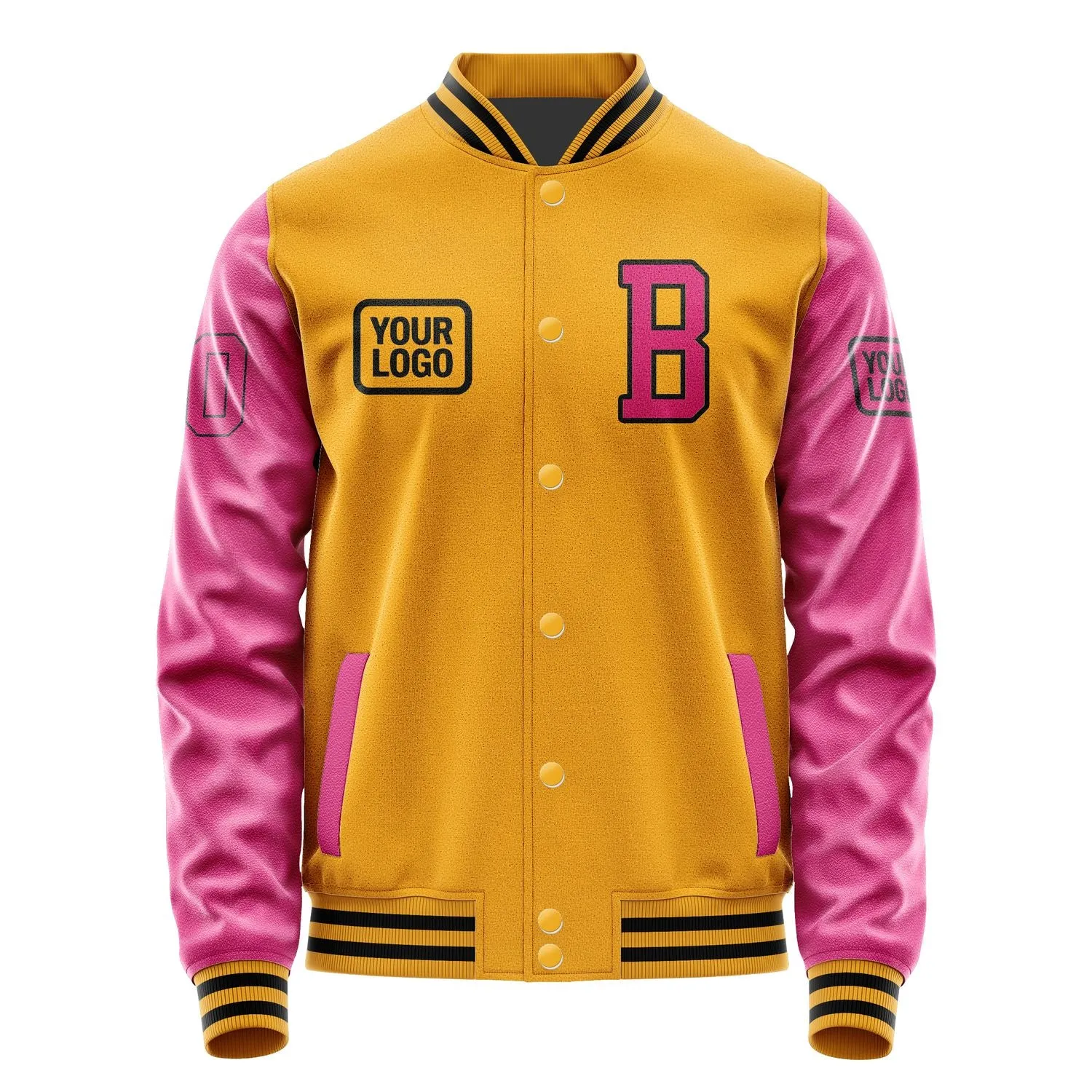 Custom Yellow Pink Jacket sold by Tailorly product image thumbnail 2
