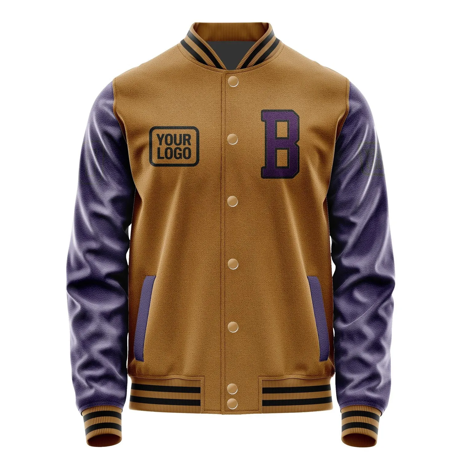 Custom Khaki Purple Jacket sold by Tailorly product image thumbnail 2