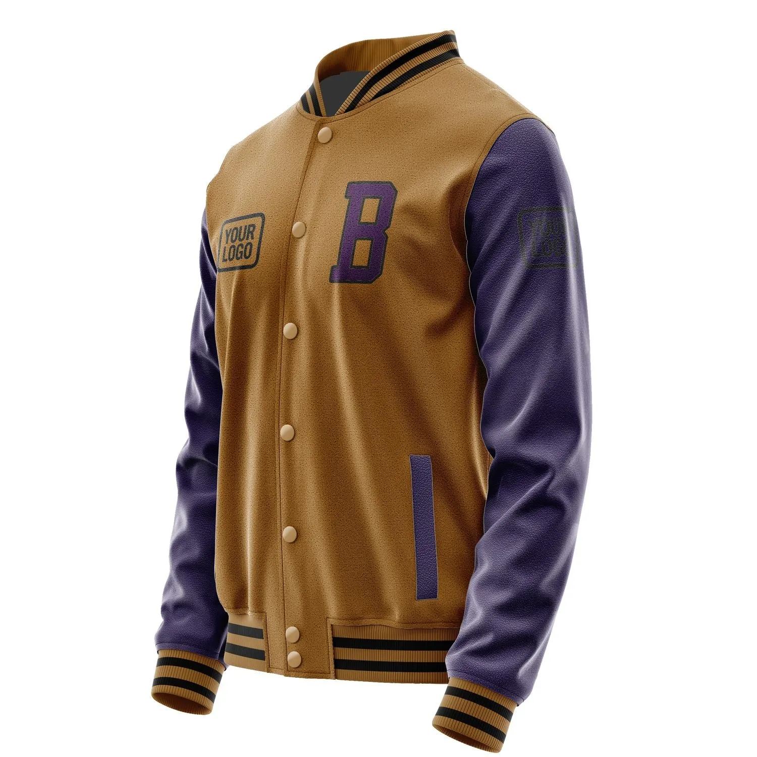 Custom Khaki Purple Jacket sold by Tailorly product image thumbnail 3
