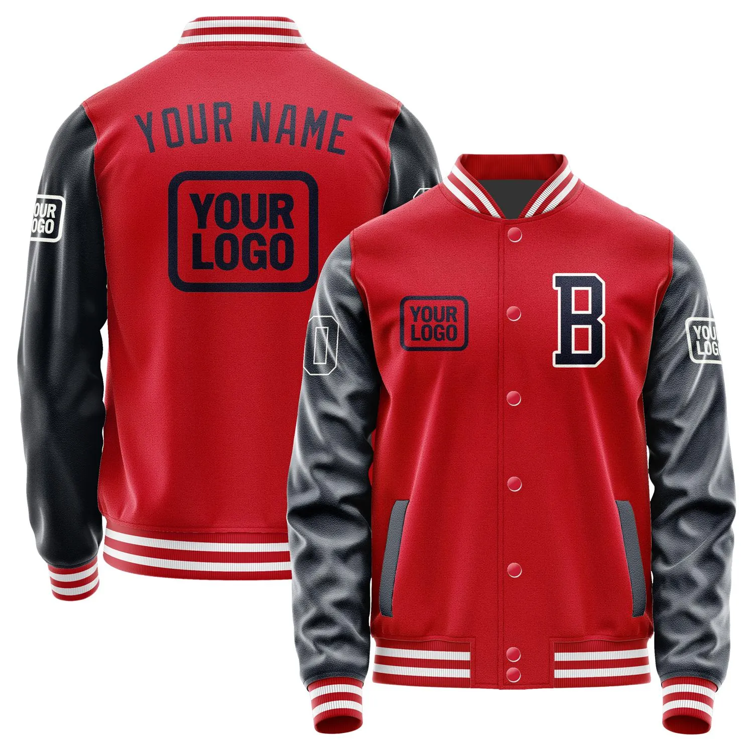 Custom Red Navy Jacket sold by Tailorly