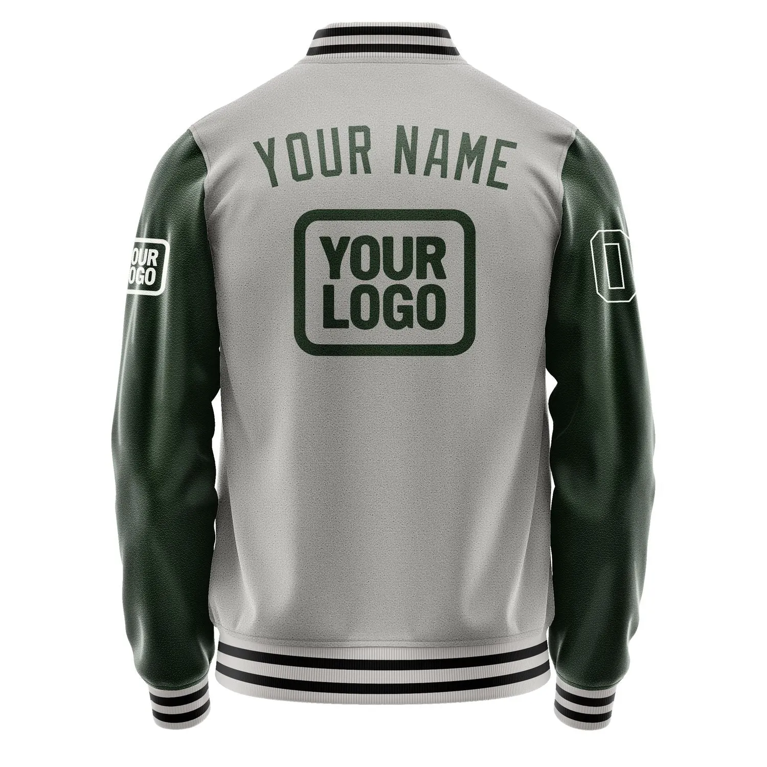Custom Gray Dark Green Jacket sold by Tailorly product image thumbnail 4