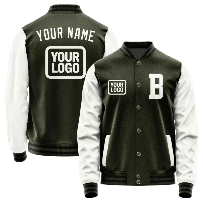 Custom Olive White Jacket sold by Tailorly