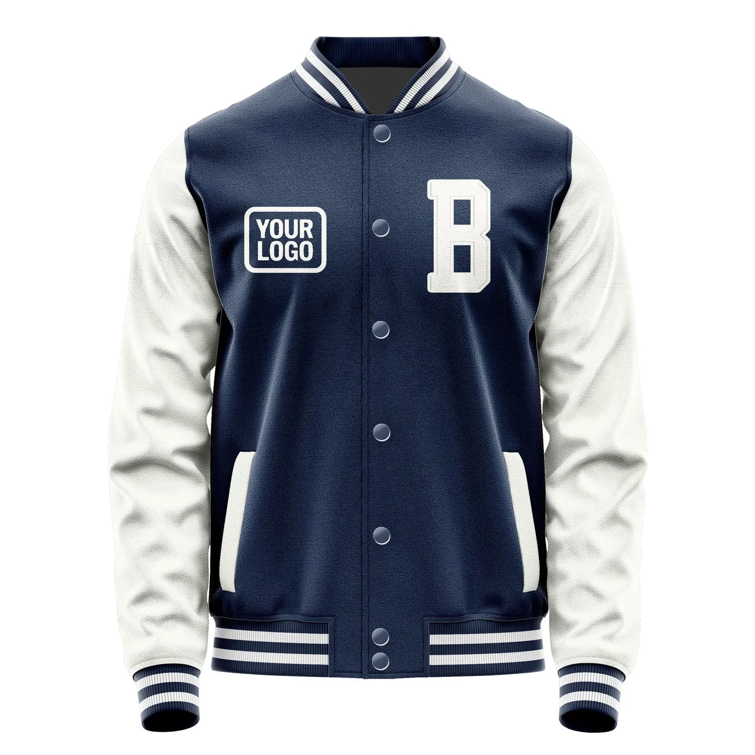 Custom Blue White Jacket sold by Tailorly product image thumbnail 2